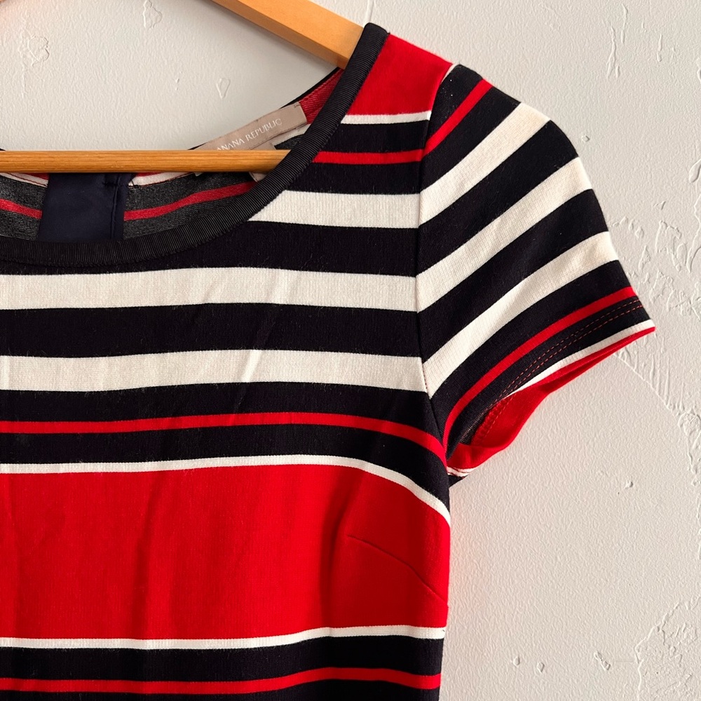 Banana Republic Red and Black Striped Dress - Picture 3 of 6